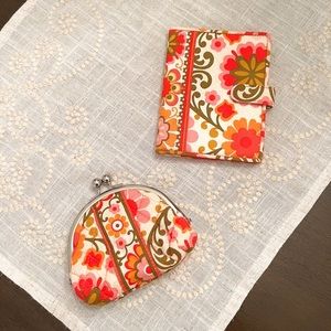 Vera Bradley Kisslock Coin Purse & Passport Holder